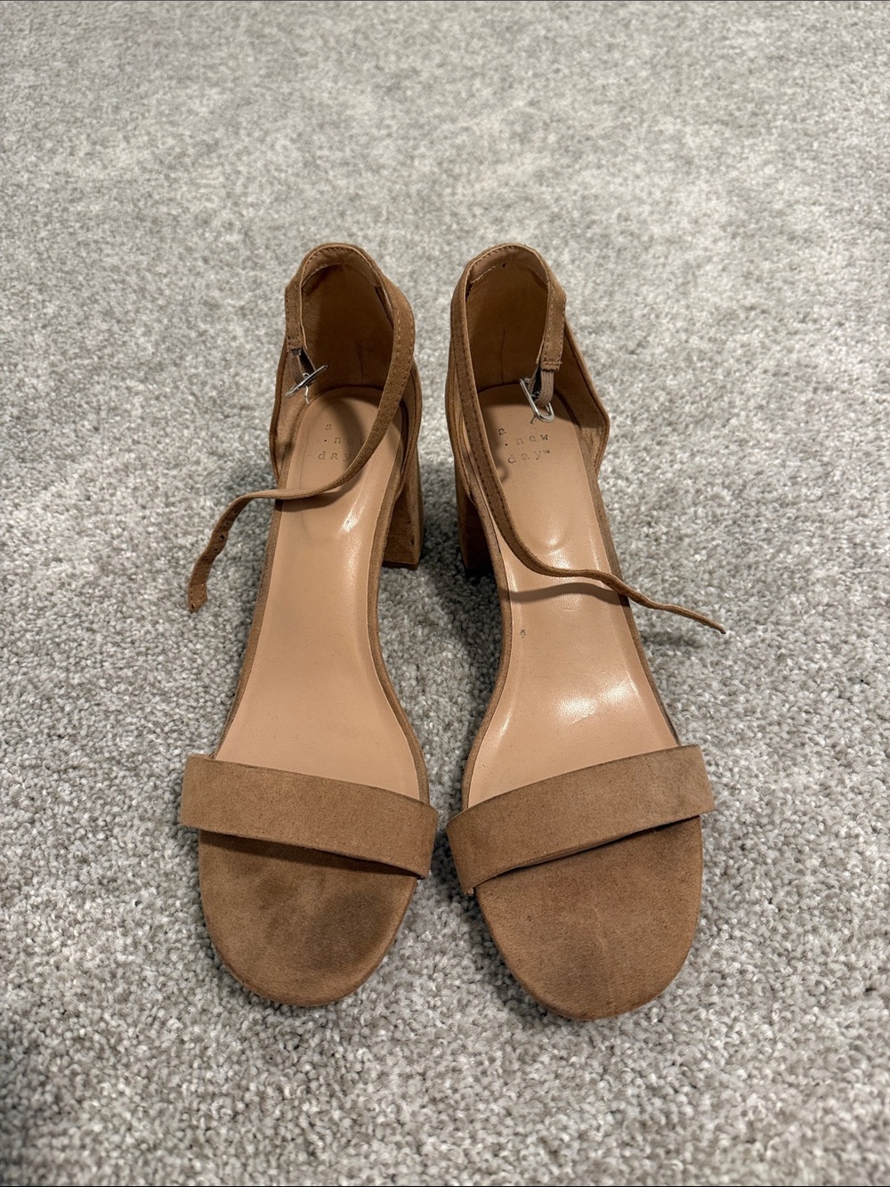 Tan Block Heels